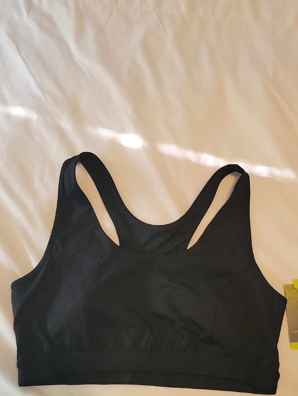 tek gear Black Racerback Sports Bra. Medium Support